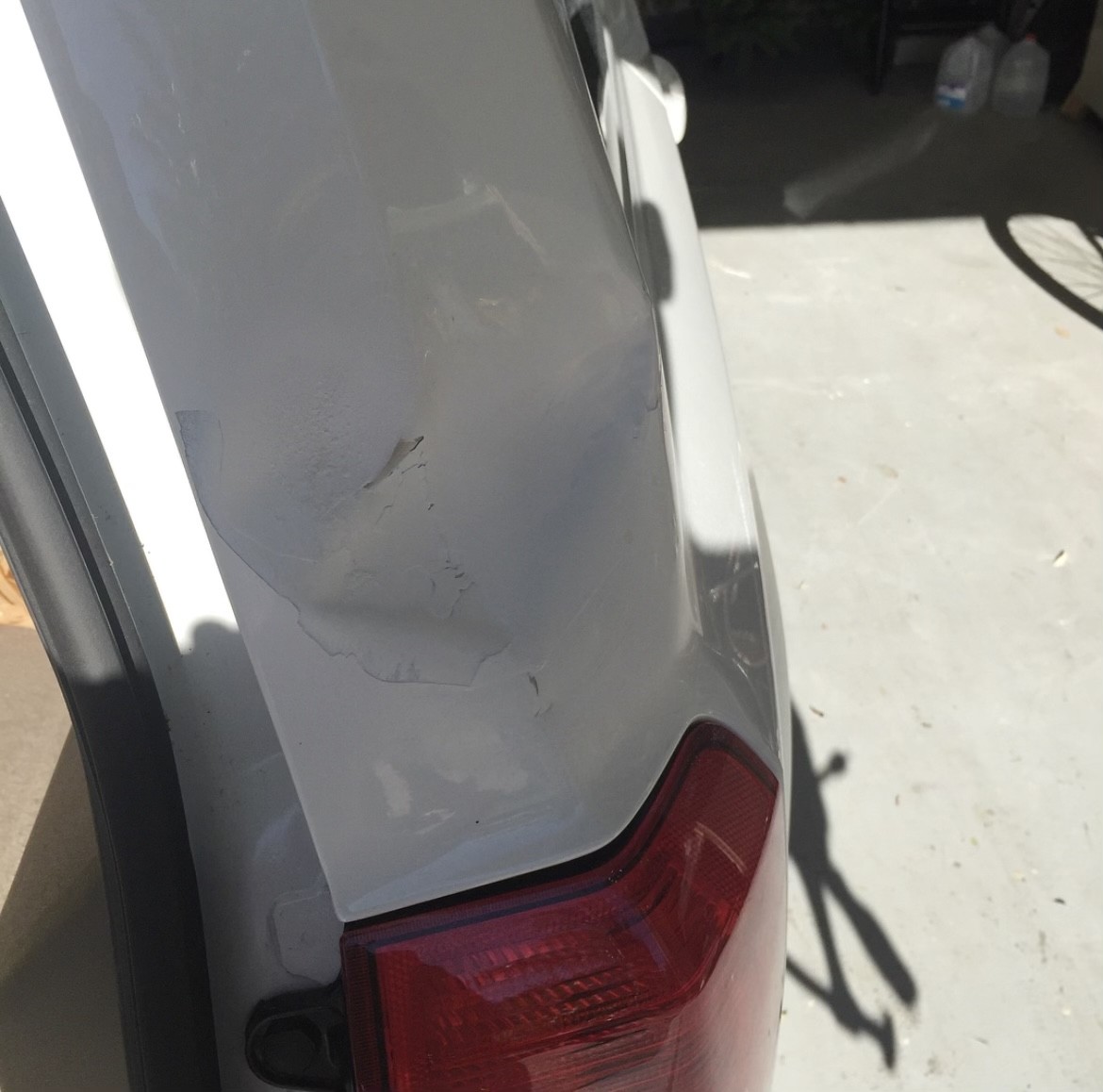 Back Car Dent Before